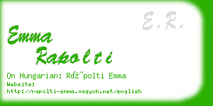 emma rapolti business card